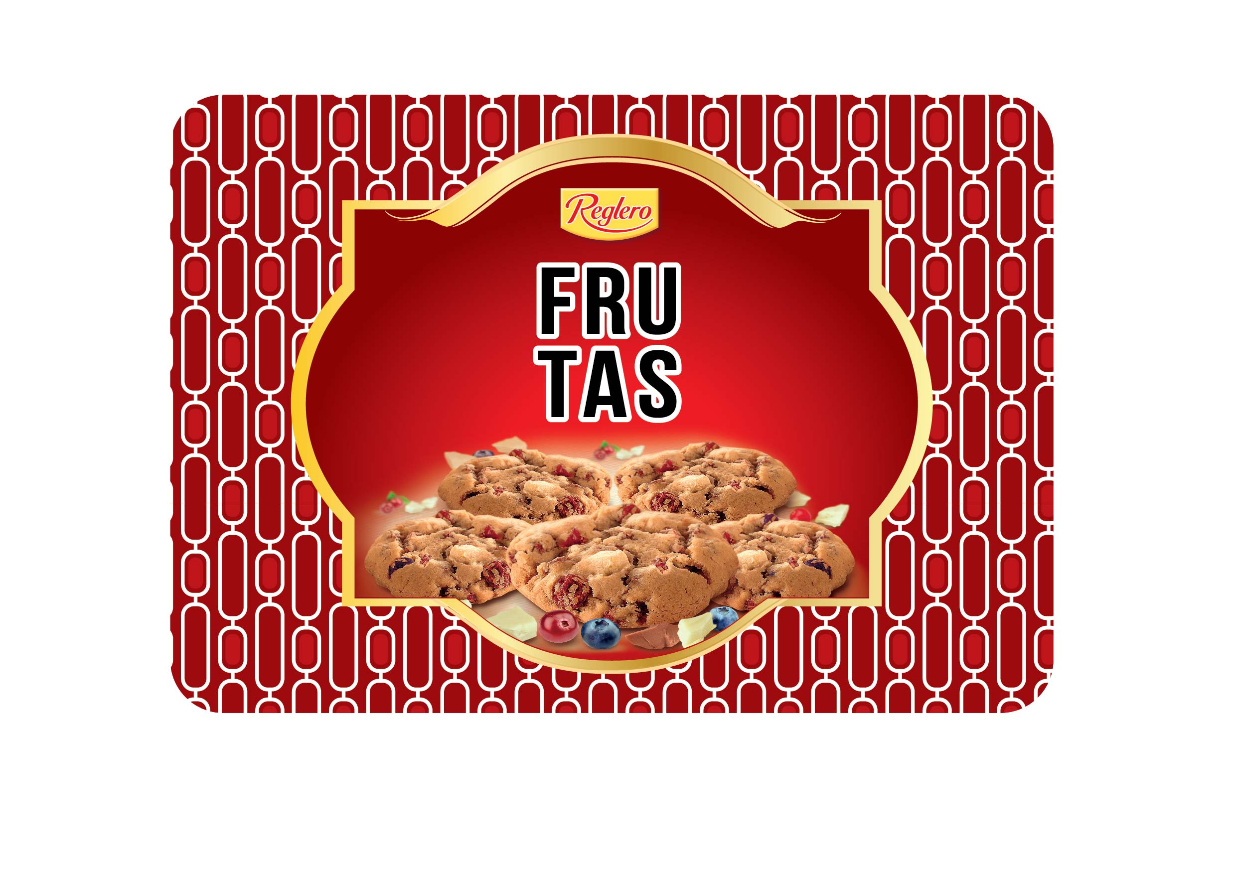 Bánh Cookies Frutas Reglero 400g màu đỏ